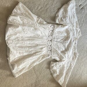 Elegant White Eyelet Dress